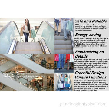 Kryty komercyjny schodów ruchomych z funkcjami oszczędzania energii